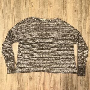 Madewell Grey Black Knit Oversized Sweater Sz XS Cozy Pullover